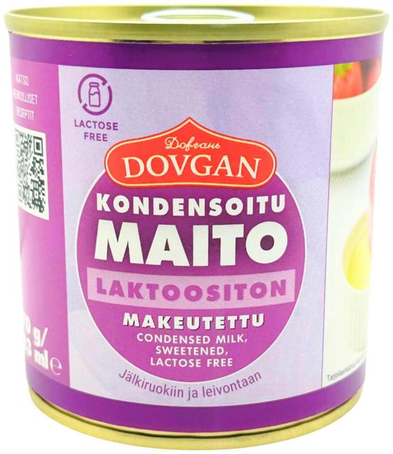 Dovgan Lactose-Free Sweetened Condensed Milk 370g / 283ml - Soposopo