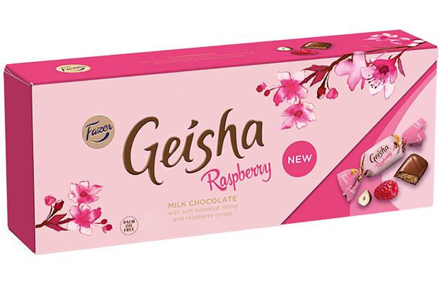 Fazer Geisha Raspberry Chocolate Pralines 250 g | Milk Chocolate