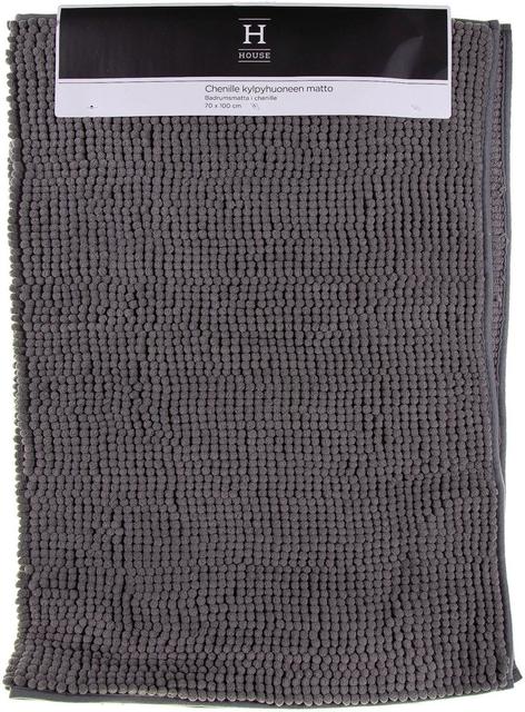 House bathroom mat Chenille 70x100 cm gray - Soposopo