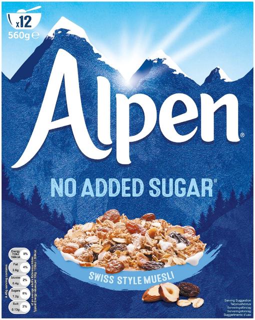 Alpen 560 g unsweetened muesli - Soposopo