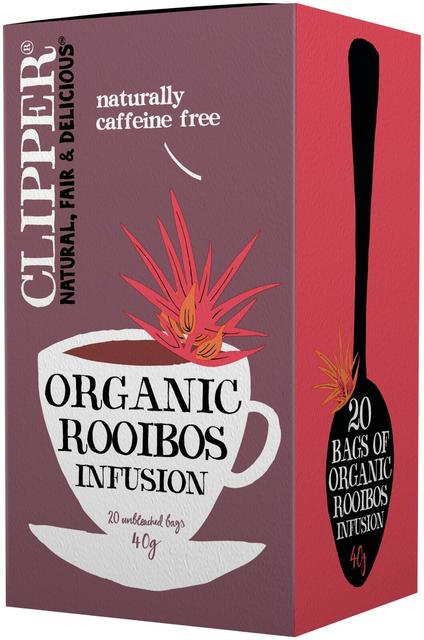 Clipper Organic Rooibos 20 bags Tea 1 Box of 50g 1.8oz - Soposopo