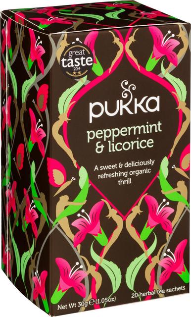 Pukka Herbal Tea Peppermint & Licorice Tea 1 Box of 30g 1.1oz - Soposopo