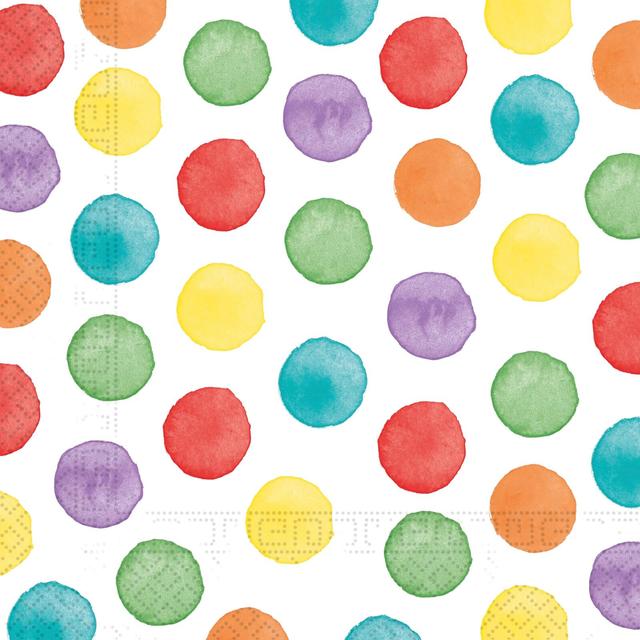 3-ply Napkin 33cm Multiwatercolor Dots - Soposopo