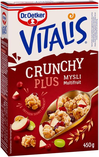 Dr. Oetker Vitalis Crunchy Plus Multifruit Muesli 450 g - Soposopo