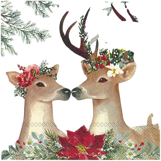 Napkin Deer Cheer 33cm - Soposopo