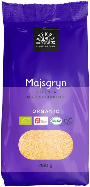 URTEKRAM Organic Gluten-Free Corn Grits 450 g - Soposopo