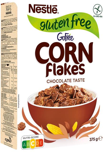 Nestlé GoFree 375 g chocolate-flavored gluten-free corn flakes - Soposopo