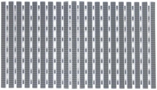 House shower mat with suction cups 38x69 cm gray - Soposopo