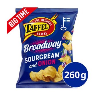 Taffel Broadway Sour Cream & Onion Chips 260g - Soposopo