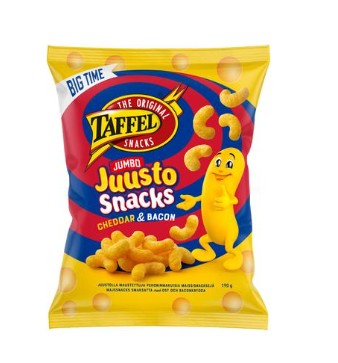 Taffel Jumbo Cheese Snacks Bacon & Cheddar 190g - Soposopo