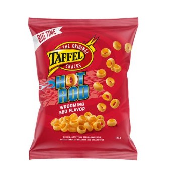 Taffel Hot Rod Chips 180g - Crunchy Snack Pack - Soposopo
