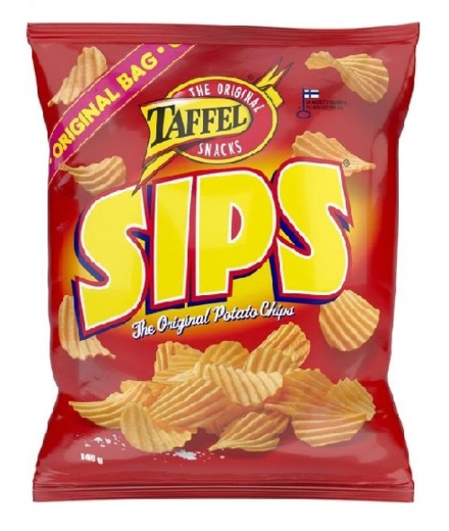 Taffel Sips salted chips 1 Pack of 145g 5.1oz - Soposopo