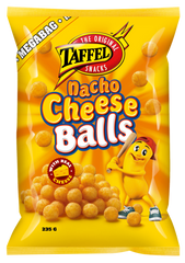 Taffel Nacho Cheese Balls flavored cheese Snacks 1 Pack of 235g 8.3oz - Soposopo