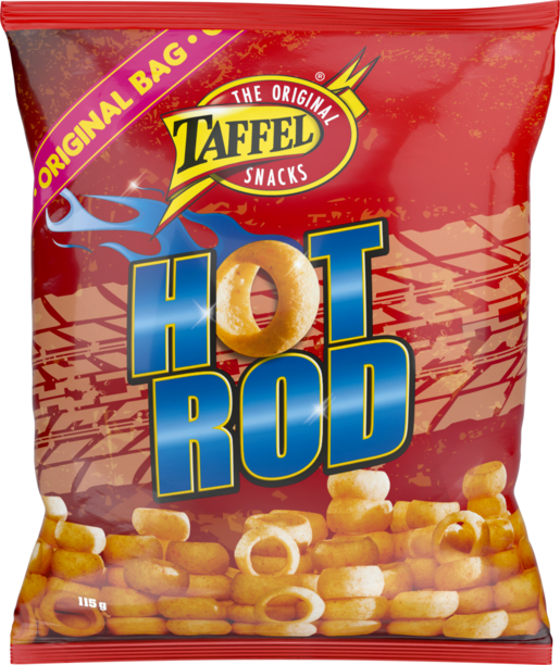 Taffel Hot Rod chips 1 Pack of 115g 4.1oz - Soposopo