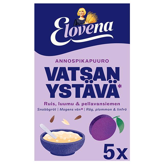 Elovena 175 g Gut-Friendly instant porridge with rye. plum. and flaxseed - Soposopo