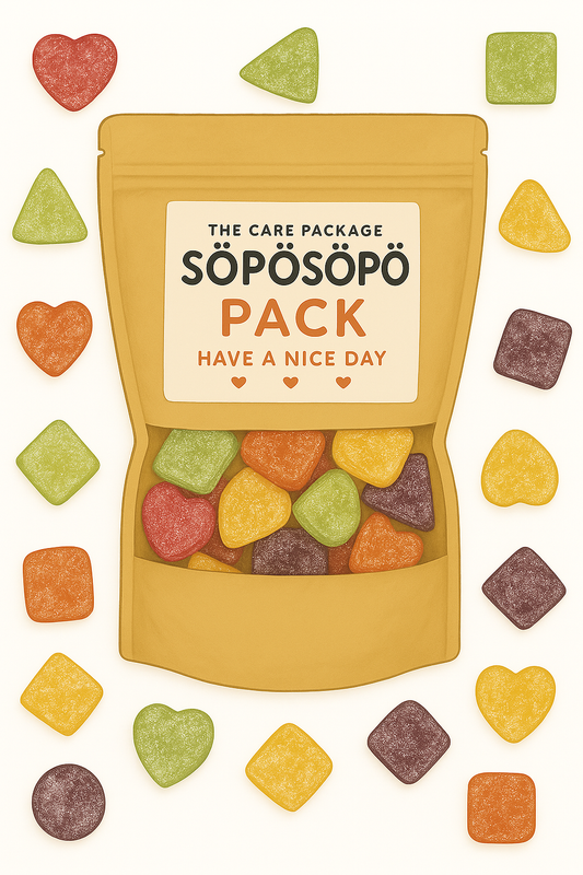 SÖPÖSÖPÖ Scandinavian Treat Pack – Missä-X Fruity Sour Gummies – 150g Nordic Candy Bag – Colorful Vegan Wine Gums – Tangy & Fun soposopo pack