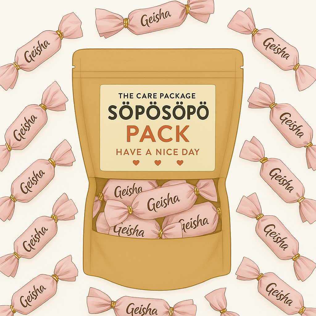 SÖPÖSÖPÖ Scandinavian Treat Pack – Geisha Milk Chocolate with Hazelnut Nougat – 150g Nordic Candy Bag – Smooth & Nutty – Palm Oil Free soposopo pack