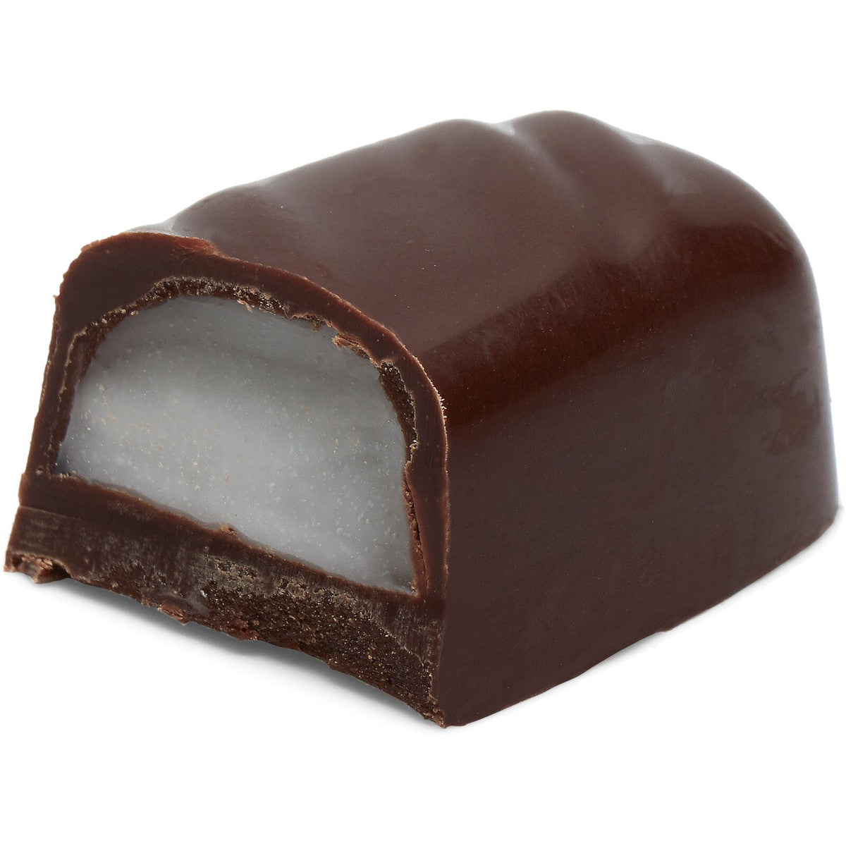 Fazermint cut open showing mint filling