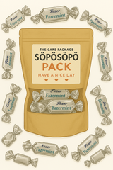SÖPÖSÖPÖ Scandinavian Treat Pack – Fazermint Dark Chocolate with Soft Mint Filling – 150g Nordic Candy Bag – Elegant Mint Chocolate – Gift-Ready Pouch soposopo pack