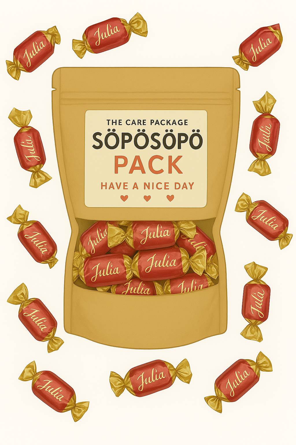 SÖPÖSÖPÖ Scandinavian Treat Pack – Julia Dark Chocolate with Fruit Jelly Center – 150g Nordic Candy Bag – Retro Finnish Classic – Elegant & Fruity soposopo pack