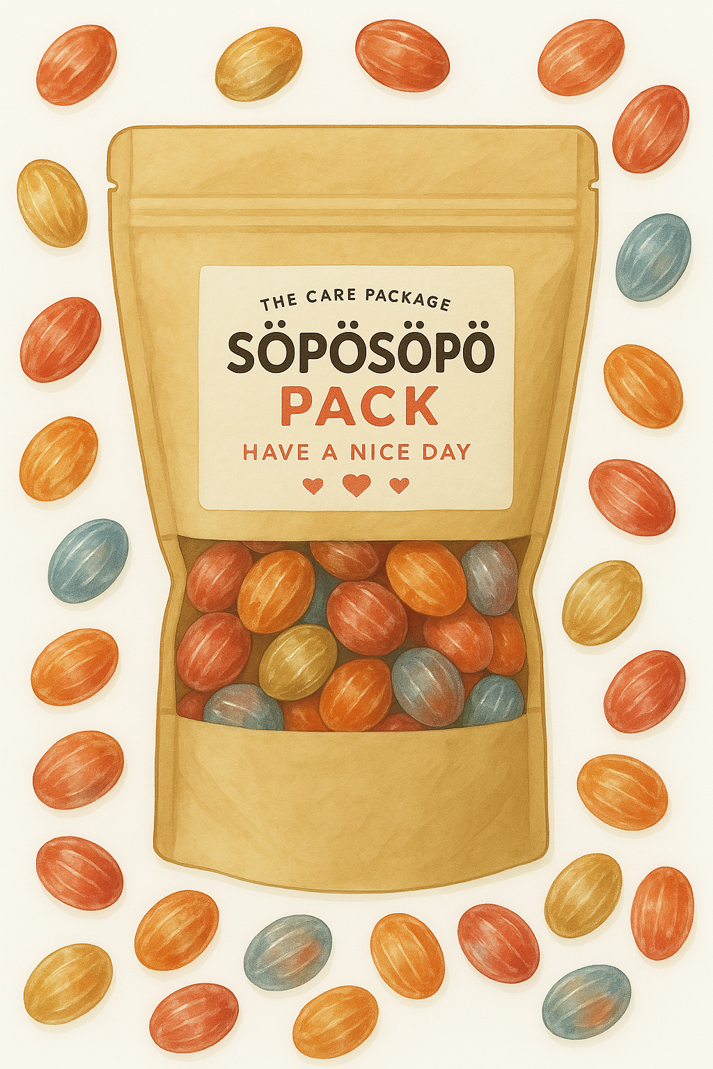 SÖPÖSÖPÖ Scandinavian Treat Pack – Tyrkisk Peber Hot & Sour – 150g Nordic Candy Bag – Fruity Shell with Salty Licorice Core – Vegan – Bold Nordic Mix soposopo pack
