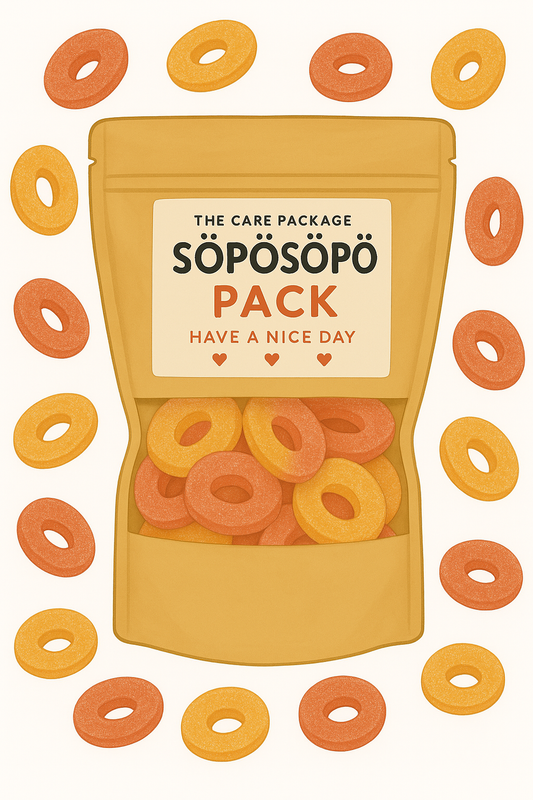 SÖPÖSÖPÖ Scandinavian Treat Pack – Tutti Frutti Rings – 150g Nordic Candy Bag – Fruity Vegan Gummies – Kiwi, Melon, Apple, Strawberry & Licorice soposopo pack