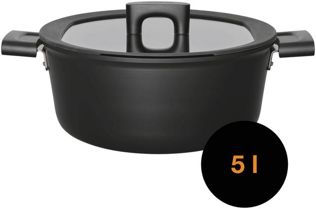 Fiskars Hard Face 5L/26cm saucepan with lid - Soposopo