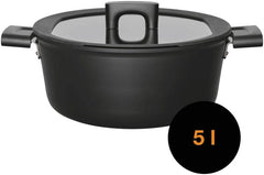 Fiskars Hard Face 5L/26cm saucepan with lid - Soposopo