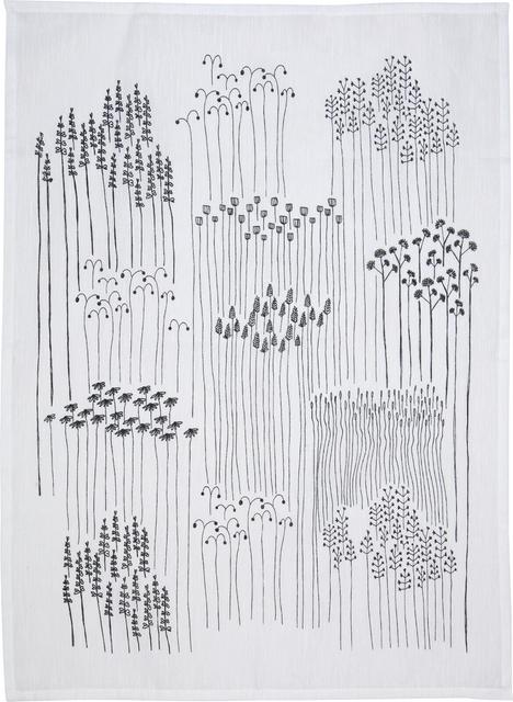 Finlayson kitchen towel Ohikiitävät 50x70 cm 2 pcs black/white - Soposopo