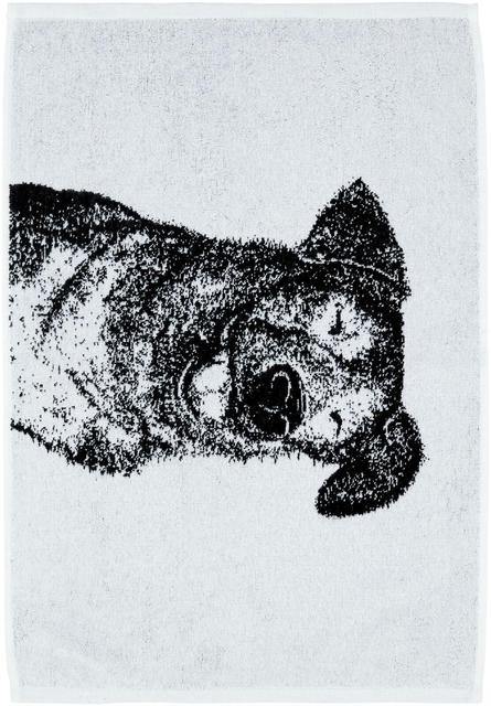 Finlayson hand towel Selviytyjät Dog 50x70 cm black/white - Soposopo