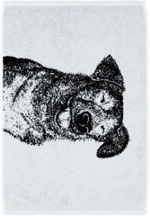 Finlayson hand towel Selviytyjät Dog 50x70 cm black/white - Soposopo