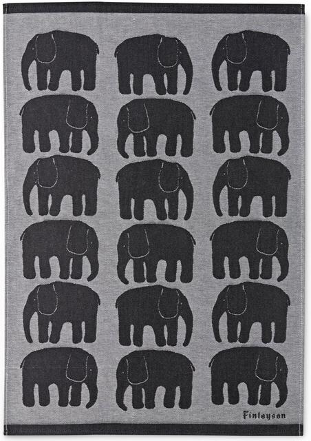 Finlayson kitchen towel Elefantti 50x70 cm 2 pcs black - Soposopo
