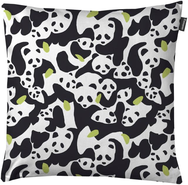 Finlayson decorative cushion cover Sukukokous 48x48 cm black/white/green - Soposopo