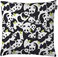 Finlayson decorative cushion cover Sukukokous 48x48 cm black/white/green - Soposopo