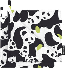 Pot holder Sukukokous 22x22 cm 2 pcs black/white - Soposopo