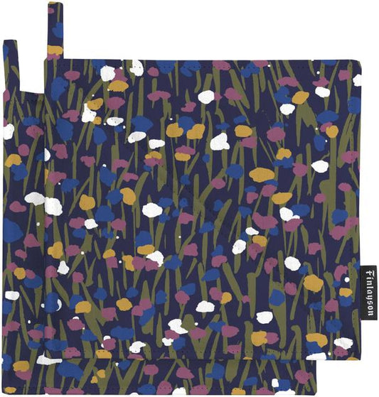 Pot holder Sievä 22x22 cm 2 pcs blue/plum - Soposopo