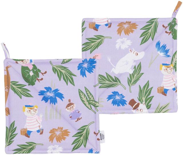 Moomin Arabia Pot Holders Purple, 2pcs - Soposopo