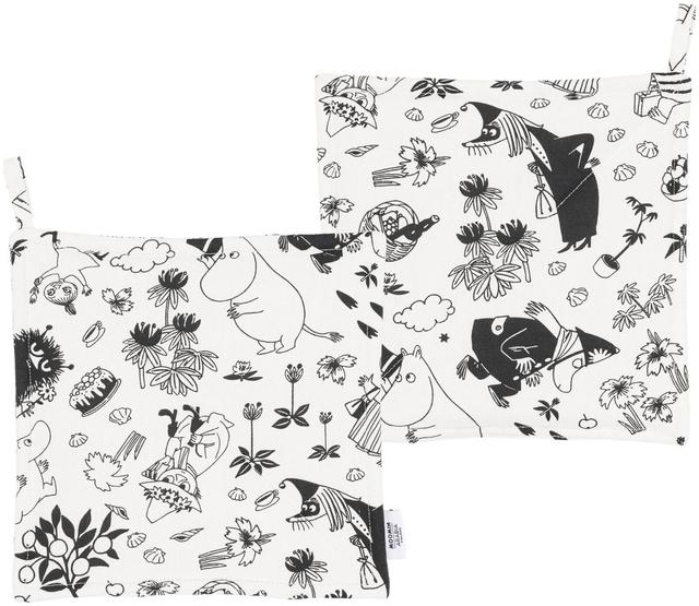 Moomin Arabia Pot Holders Natural White, 2pcs - Soposopo