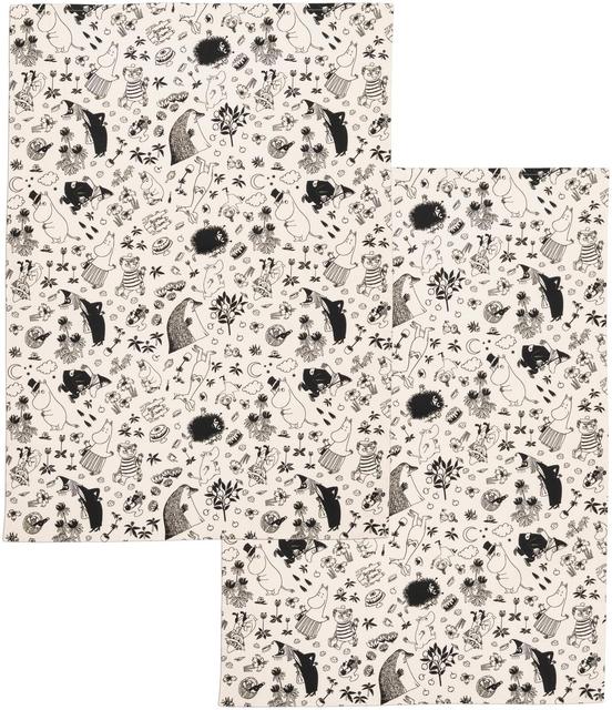 Moomin Arabia Kitchen Towel Set. 50x70cm White - Soposopo