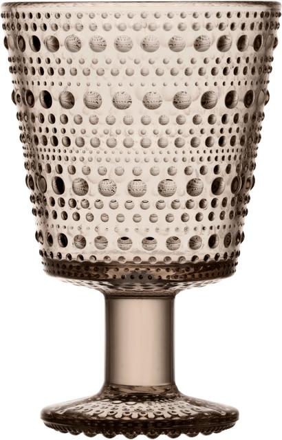 Iittala Kastehelmi Drinking Glass 26cl set of 2 linen - Soposopo