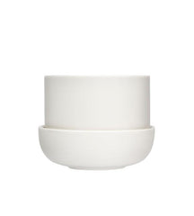 Iittala Nappula Plant Pot and Saucer S 170x130mm white - Soposopo