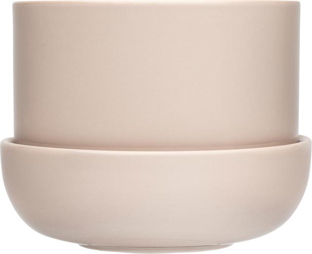 Iittala Nappula Plant Pot and Saucer S 170x130mm beige - Soposopo