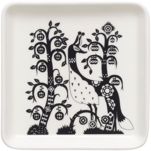 Iittala Taika Square Plate 12x12cm black - Soposopo