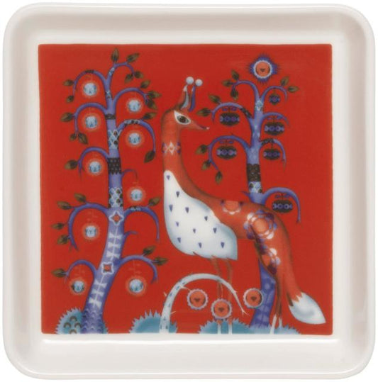 Iittala Taika Square Plate 12x12cm red - Soposopo