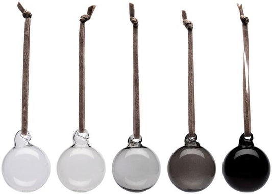 Iittala Glass Ball grey 40mm set of 5 - Soposopo