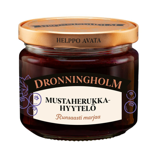 Dronningholm Blackcurrant Jelly 280g (Mustaherukkahyytelö)