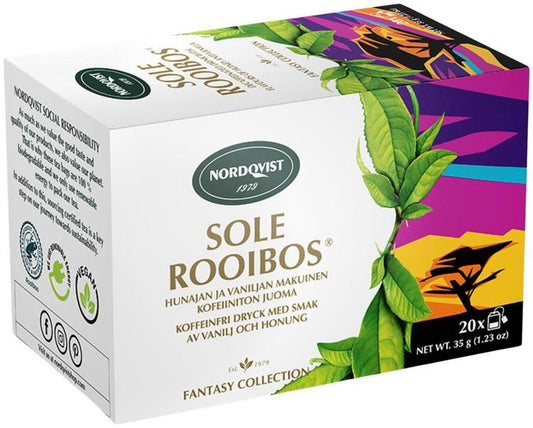 Nordqvist Sole Rooibos Caffeine-Free Tea 1 Box of 35g 1.2oz - Soposopo