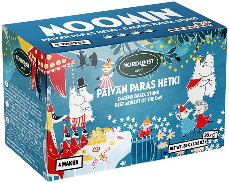 Nordqvist Moomin The Best Moment of the Day Flavored Black Tea 1 Box of 35g 1.2oz - Soposopo