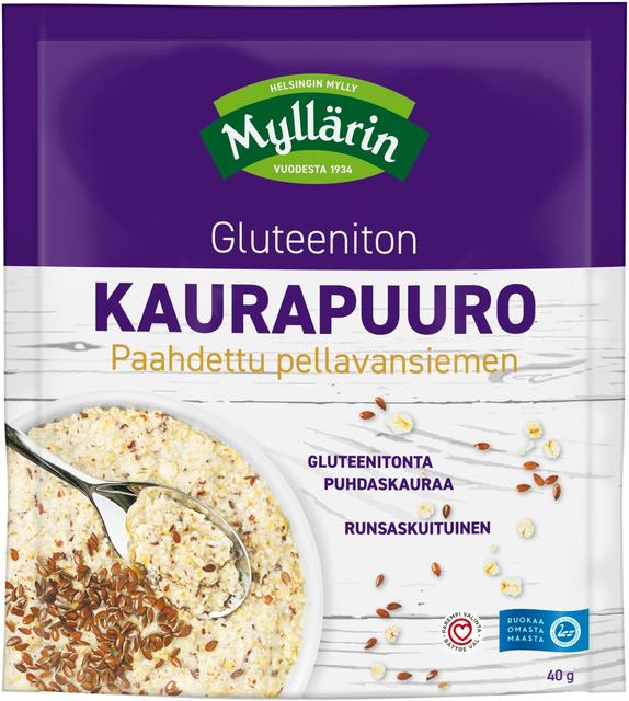 Myllärin Gluten-Free Oat Porridge Roasted Flaxseed 40 g - Soposopo