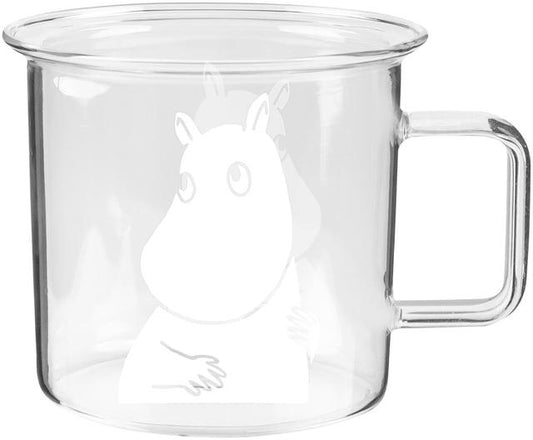 Muurla Moomin Glass Mug Moomintroll 3.5 dl Clear - Soposopo